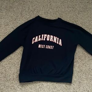 Navy blue, California West Coast crewneck sweatshirt